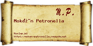 Mokán Petronella névjegykártya